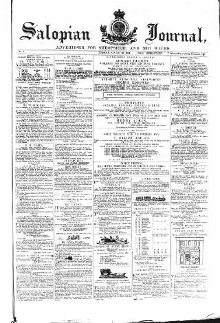 cover page of Salopian Journal published on August 20, 1861