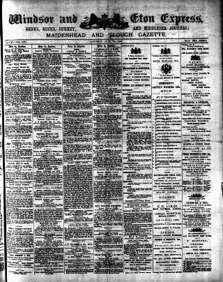 cover page of Windsor and Eton Express published on June 13, 1903