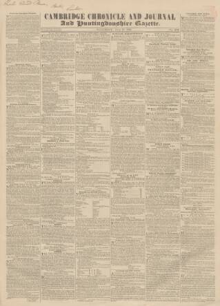 cover page of Cambridge Chronicle and Journal published on June 13, 1840