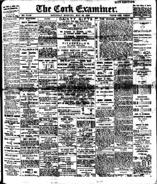 cover page of Cork Examiner published on May 22, 1909
