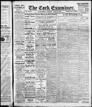 cover page of Cork Examiner published on June 13, 1917