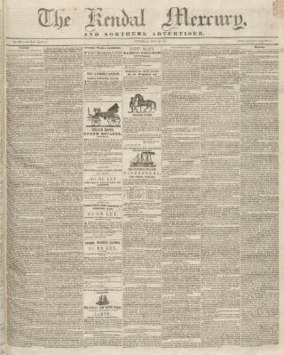 cover page of Kendal Mercury published on May 22, 1841