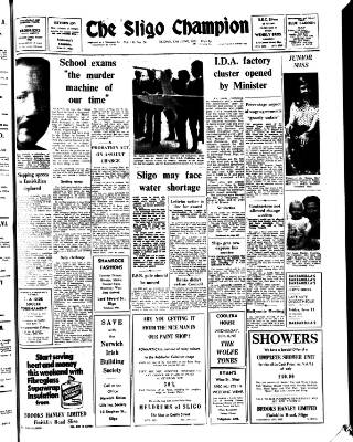 cover page of Sligo Champion published on June 13, 1975