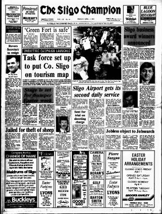 cover page of Sligo Champion published on April 1, 1988