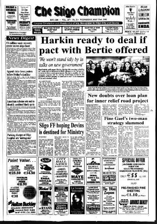 cover page of Sligo Champion published on May 22, 2002