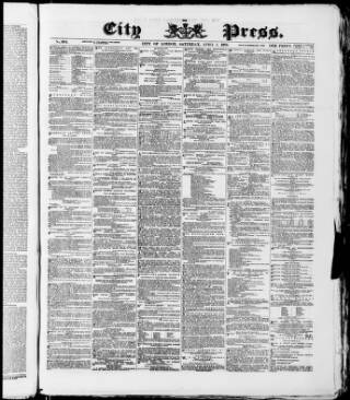 cover page of London City Press published on April 1, 1876