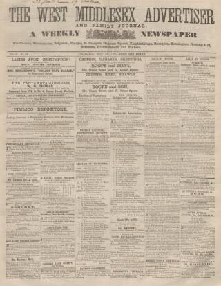 cover page of West Middlesex Advertiser and Family Journal published on May 22, 1858