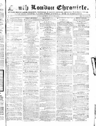 cover page of South London Chronicle published on November 2, 1861
