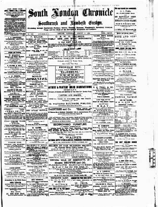 cover page of South London Chronicle published on August 2, 1879