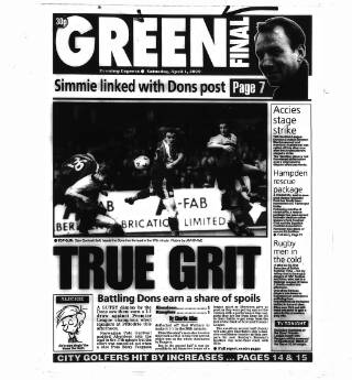 cover page of Aberdeen Evening Express published on April 1, 2000