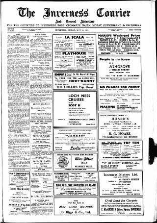 cover page of Inverness Courier published on May 22, 1964