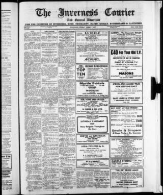 cover page of Inverness Courier published on April 1, 1977