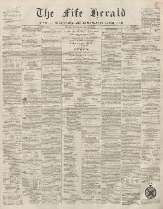 cover page of Fife Herald published on May 22, 1856