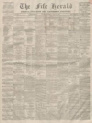 cover page of Fife Herald published on June 13, 1861