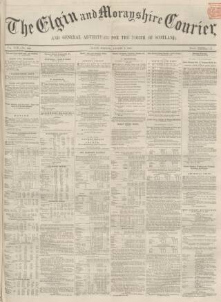 cover page of Elgin Courier published on August 2, 1867