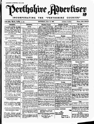 cover page of Perthshire Advertiser published on June 13, 1936