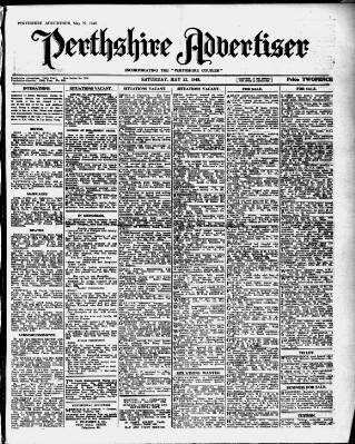 cover page of Perthshire Advertiser published on May 22, 1948