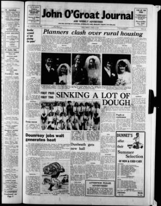cover page of John o' Groat Journal published on June 13, 1975