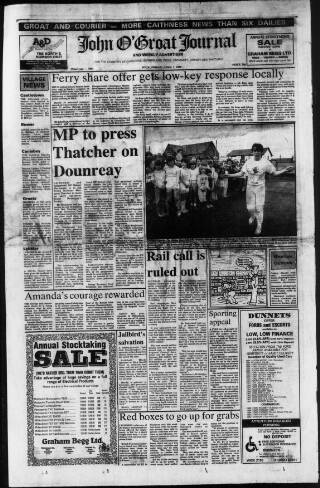 cover page of John o' Groat Journal published on April 1, 1988