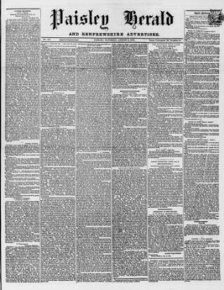 cover page of Paisley Herald and Renfrewshire Advertiser published on August 2, 1862