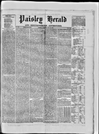 cover page of Paisley Herald and Renfrewshire Advertiser published on May 22, 1875