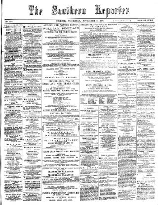 cover page of Southern Reporter published on November 2, 1893