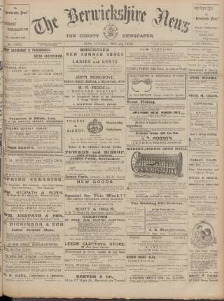 cover page of Berwickshire News and General Advertiser published on May 22, 1906