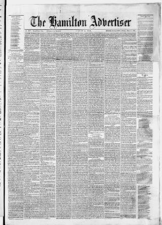 cover page of Hamilton Advertiser published on August 2, 1879