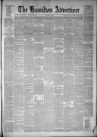 cover page of Hamilton Advertiser published on April 1, 1882