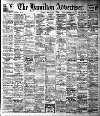 cover page of Hamilton Advertiser published on November 2, 1907