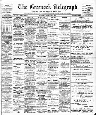 cover page of Greenock Telegraph and Clyde Shipping Gazette published on June 13, 1899