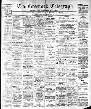 cover page of Greenock Telegraph and Clyde Shipping Gazette published on September 22, 1903