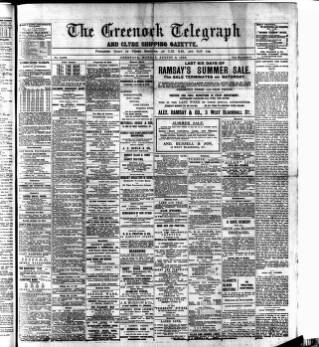 cover page of Greenock Telegraph and Clyde Shipping Gazette published on August 2, 1909