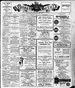cover page of Arbroath Herald published on April 1, 1938