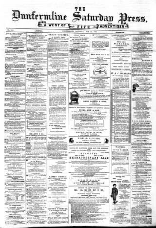 cover page of Dunfermline Saturday Press published on May 22, 1880