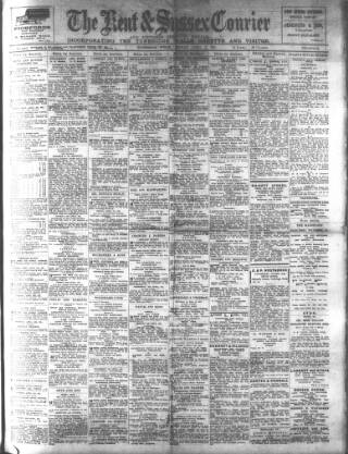 cover page of Kent & Sussex Courier published on April 1, 1921