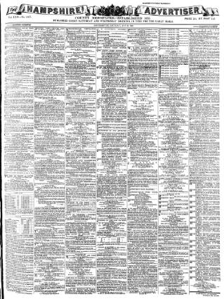 cover page of Hampshire Advertiser published on May 22, 1886