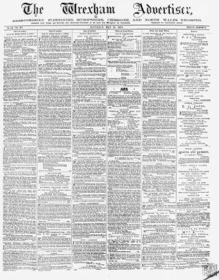 cover page of Wrexham Advertiser published on May 22, 1869