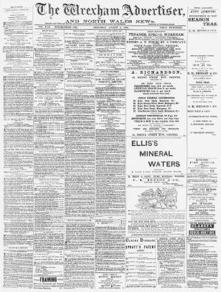 cover page of Wrexham Advertiser published on August 2, 1890