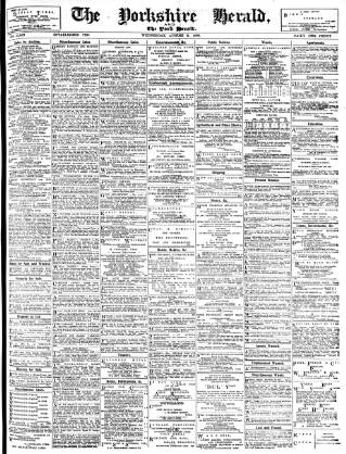 cover page of York Herald published on August 2, 1899