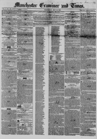 cover page of Manchester Times published on May 22, 1850