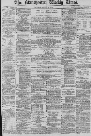 cover page of Manchester Times published on August 2, 1879