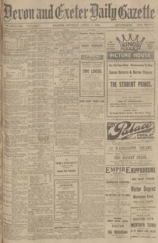 cover page of Exeter and Plymouth Gazette published on April 1, 1929