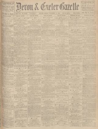 cover page of Exeter and Plymouth Gazette published on November 2, 1934