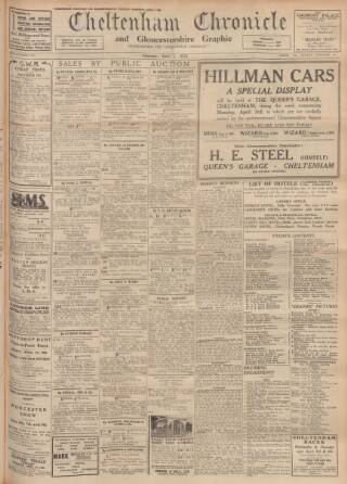 cover page of Cheltenham Chronicle published on April 1, 1933