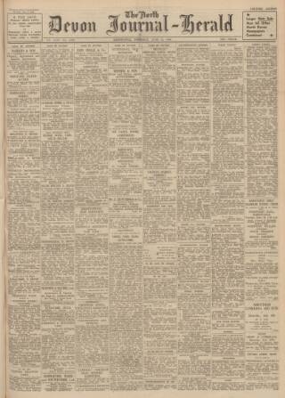 cover page of North Devon Journal published on June 13, 1946