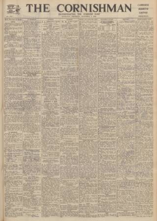 cover page of Cornishman published on November 2, 1950