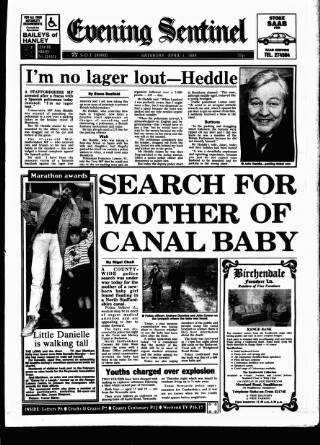 cover page of Staffordshire Sentinel published on April 1, 1989