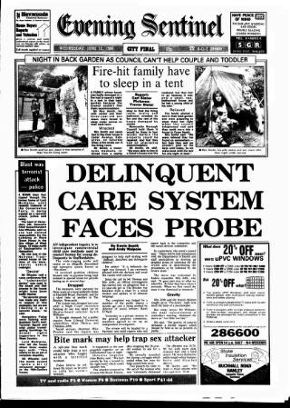 cover page of Staffordshire Sentinel published on June 13, 1990