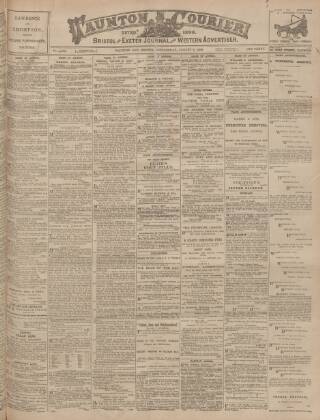 cover page of Taunton Courier and Western Advertiser published on August 2, 1899